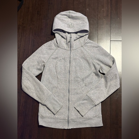 Lululemon Scuba Zip-Up Hoodie (Light Heather Gray) - Picture 1 of 8